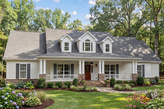 Exterior - Front Elevation 3 for Country House Plan #430-47 - 4 bed, 2.5 bath