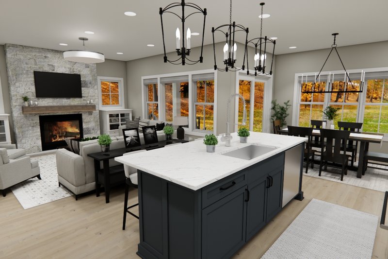 House Blueprint - Interior - Kitchen for Bungalow House Plan #51-1405 - 3 bed, 2 bath