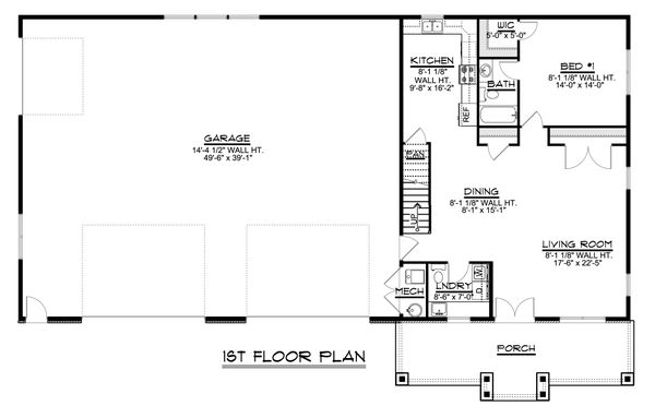 Dream House Plan - Country Floor Plan - Main Floor Plan #1064-74