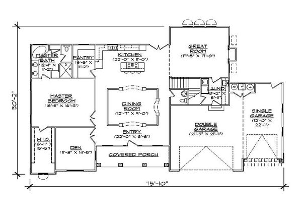 House Plan Design - European Floor Plan - Main Floor Plan #5-462