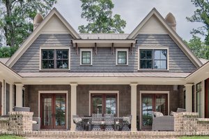 Exterior - Rear Elevation for Country House Plan #928-12 - 4 bed, 4.5 bath