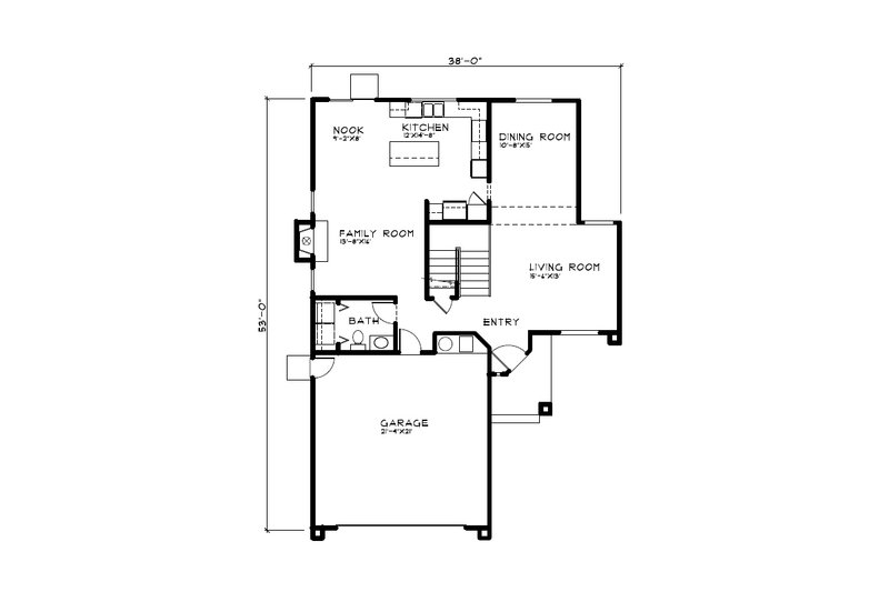 Home Plan - Floor Plan - Lower Floor for Mediterranean House Plan #515-64 - 3 bed, 2.5 bath