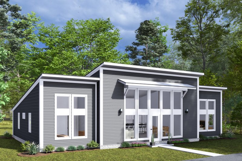 House Blueprint - Modern Exterior - Front Elevation Plan #513-2285