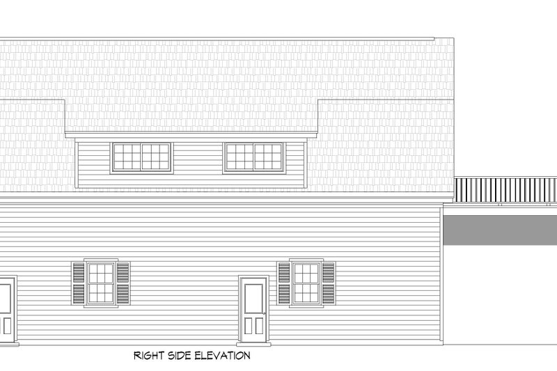 Architectural House Design - Exterior - Other Elevation 1 for Country House Plan #932-1391 - 2 bed, 1 bath