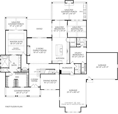 Floor Plan - Main Floor for Traditional House Plan #927-1024 - 5 bed, 5.5 bath