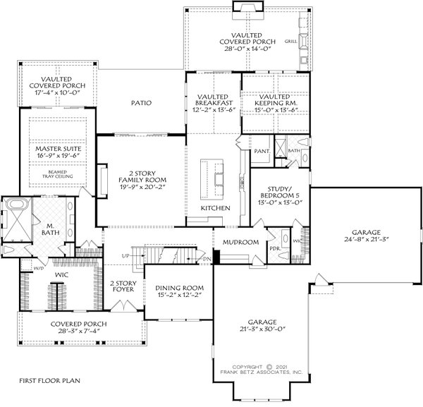 Traditional Floor Plan - Main Floor Plan #927-1024