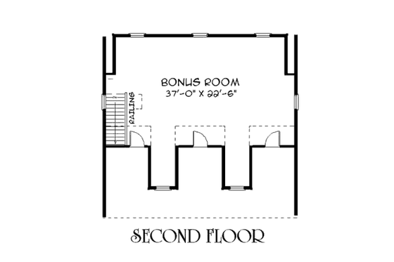 Floor Plan - Other Floor for Country House Plan #75-202, 0 bath