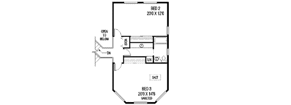 Home Plan - Traditional Floor Plan - Upper Floor Plan #60-525