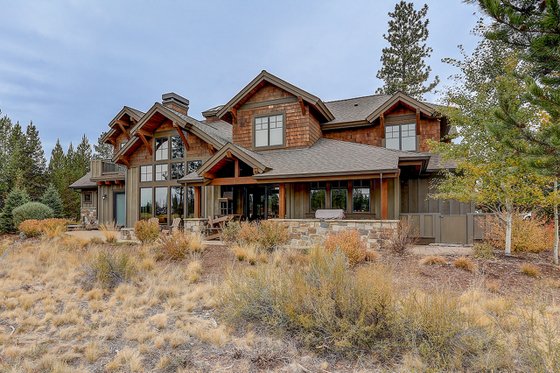 Exterior - Rear Elevation 3 for Craftsman House Plan #892-27 - 5 bed, 5.5 bath