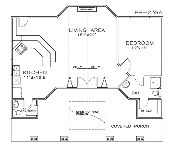 Craftsman Floor Plan - Main Floor Plan #8-146