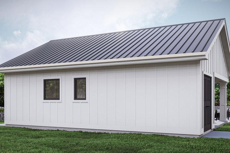 Home Plan - Exterior - Rear Elevation for Modern House Plan #455-471, 0.5 bath