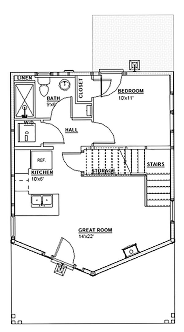 Home Plan - Traditional Floor Plan - Main Floor Plan #895-115