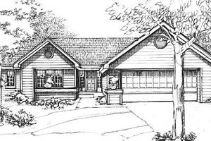 Ranch Exterior - Front Elevation Plan #320-470