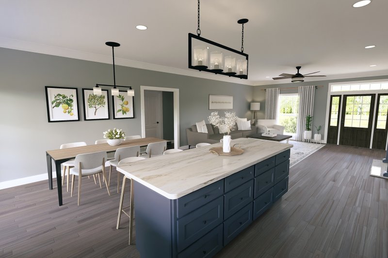 Home Plan - Interior - Kitchen for Barndominium House Plan #44-294 - 4 bed, 3 bath