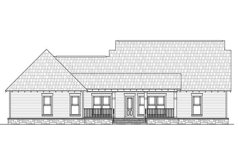 Home Plan - Exterior - Rear Elevation for Craftsman House Plan #21-289 - 3 bed, 2.5 bath