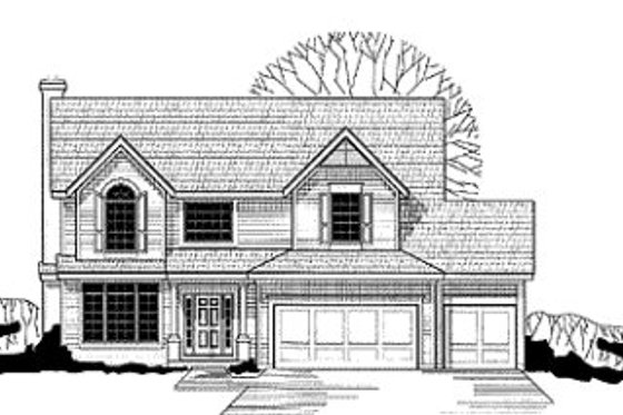 Exterior - Front Elevation for Traditional House Plan #67-123 - 4 bed, 2.5 bath