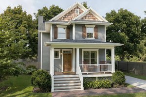 Dream House Plan - Farmhouse Exterior - Front Elevation Plan #79-304