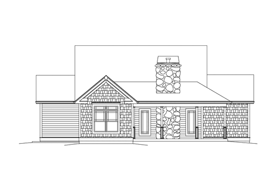 Exterior - Other Elevation for Cottage House Plan #57-618 - 3 bed, 2 bath