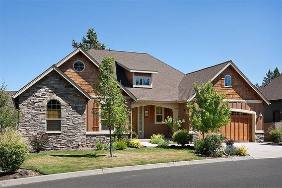 Exterior - Front Elevation 6 for Craftsman House Plan #48-103 - 2 bed, 2 bath