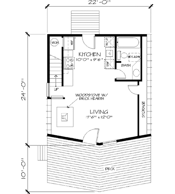 Cottage Floor Plan - Main Floor Plan #320-409