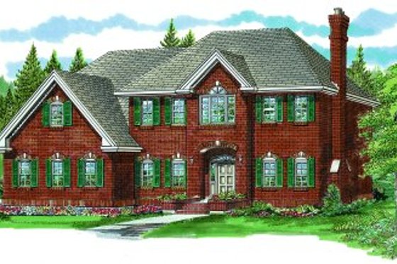 Exterior - Front Elevation for Traditional House Plan #47-339 - 4 bed, 2.5 bath