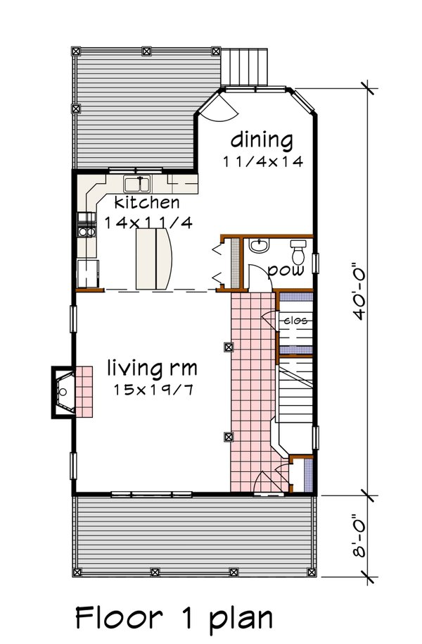 Craftsman Floor Plan - Main Floor Plan #79-345