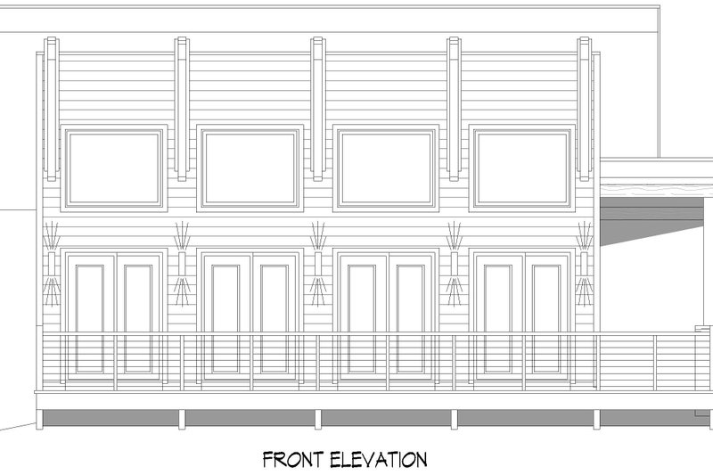 House Design - Exterior - Front Elevation 3 for Beach House Plan #932-1081 - 1 bed, 1 bath
