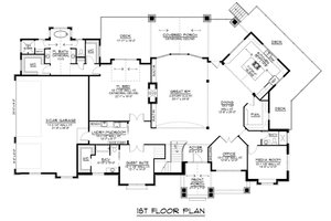 Floor Plan - Main Floor for Contemporary House Plan #1064-332 - 5 bed, 6 bath