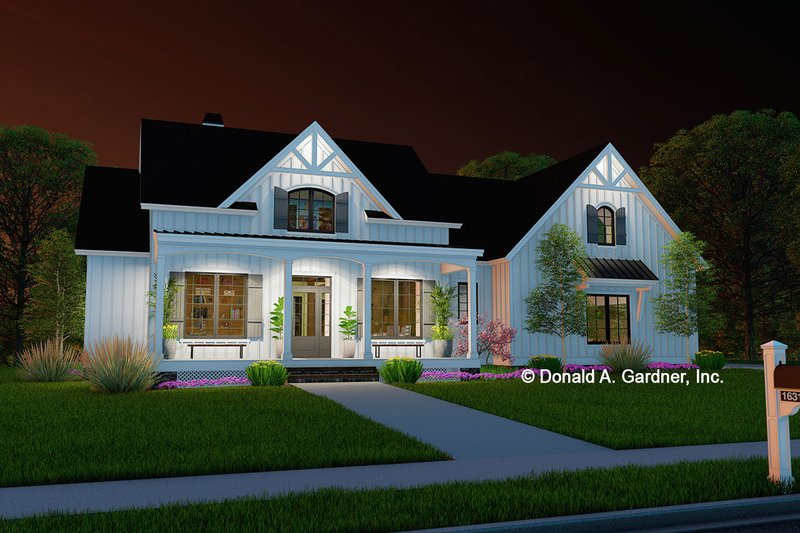 House Blueprint - Exterior - Front Elevation 3 for Modern House Plan #929-1173 - 4 bed, 3 bath