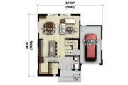 Contemporary Style House Plan - 3 Beds 1 Baths 1724 Sq/Ft Plan #25-4561 