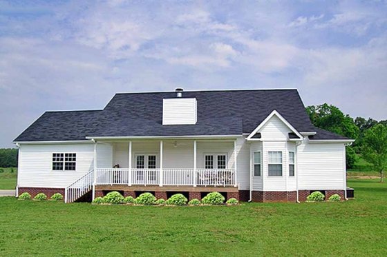 Exterior - Rear Elevation for Farmhouse House Plan #456-6 - 3 bed, 2 bath