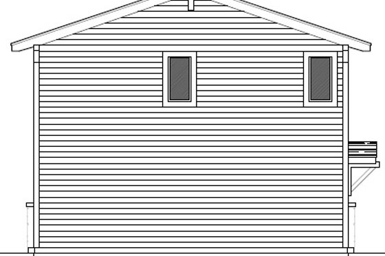Exterior - Rear Elevation for Contemporary House Plan #112-176 - 2 bed, 3 bath