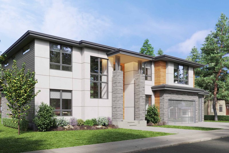 Architectural House Design - Exterior - Other Elevation for Contemporary House Plan #1066-172 - 5 bed, 3.5 bath