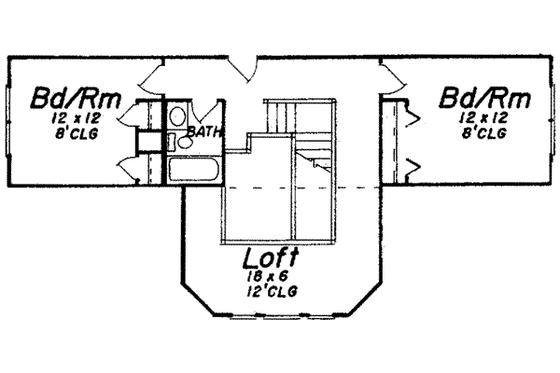 Floor Plan - Upper Floor for Victorian House Plan #52-182 - 3 bed, 2.5 bath
