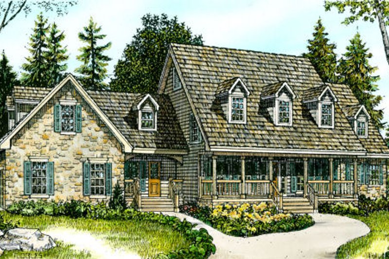 Country Style House Plan - 3 Beds 2.5 Baths 2916 Sq/Ft Plan #140-109