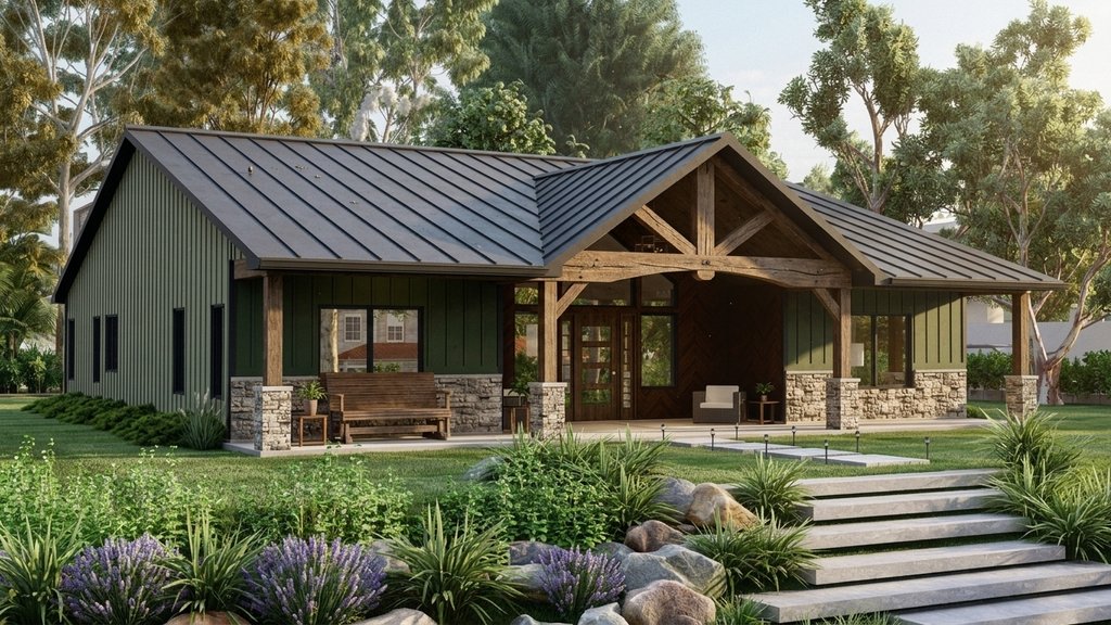 Exterior - Front Elevation 2 for Country House Plan #1064-360 - 3 bed, 2 bath