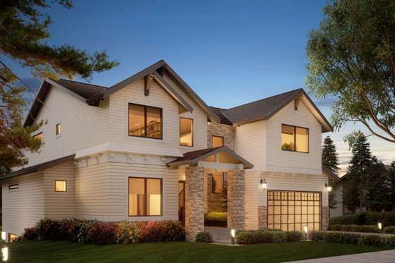 Exterior - Other Elevation for Modern House Plan #1066-189 - 5 bed, 5.5 bath
