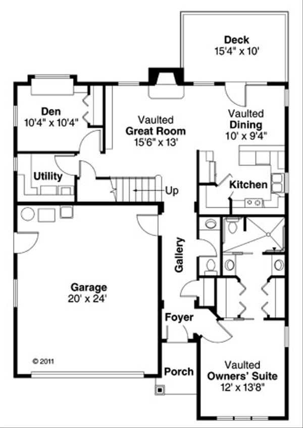 Traditional Floor Plan - Main Floor Plan #124-860