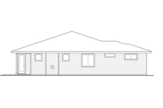 Exterior - Other Elevation for Prairie House Plan #124-1173 - 3 bed, 2 bath
