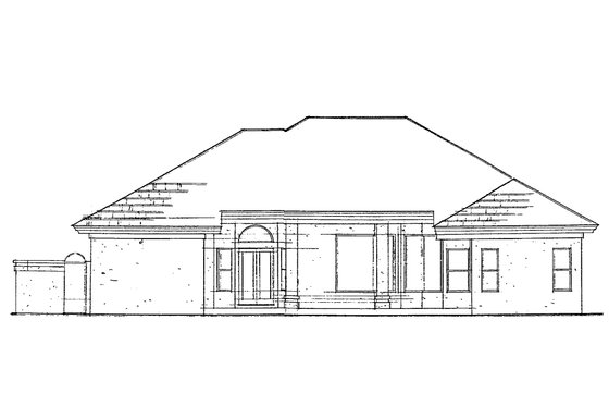 Exterior - Rear Elevation for Contemporary House Plan #930-17 - 3 bed, 3 bath
