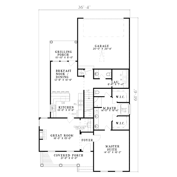 Colonial Floor Plan - Main Floor Plan #17-406