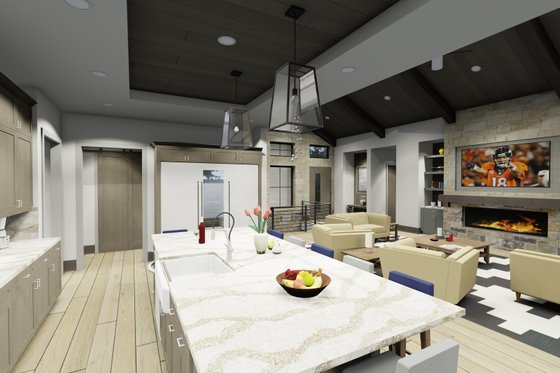 Interior - Kitchen 2 for Contemporary House Plan #1069-31 - 5 bed, 5.5 bath