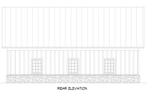 Exterior - Rear Elevation for Traditional House Plan #932-617, 0 bath