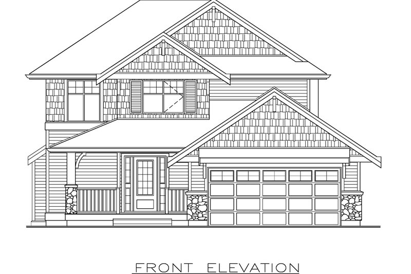 House Plan Design - Exterior - Front Elevation 3 for Country House Plan #1100-180 - 3 bed, 2.5 bath