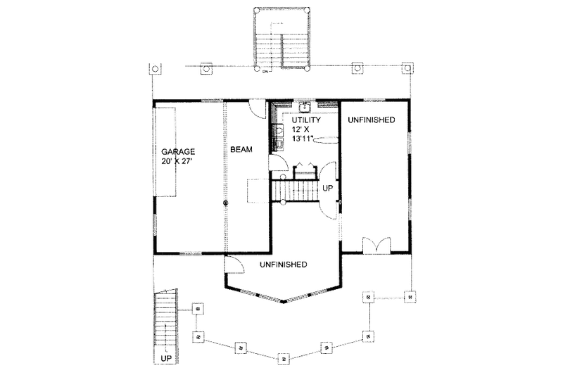 Craftsman Style House Plan - 4 Beds 3 Baths 2427 Sq/Ft Plan #117-702 ...