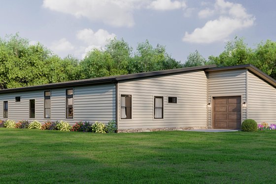 Exterior - Rear Elevation 1 for Country House Plan #1089-57 - 3 bed, 2 bath