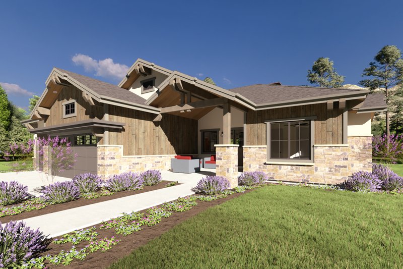 House Blueprint - Exterior - Front Elevation 3 for Farmhouse House Plan #1069-40 - 3 bed, 2.5 bath