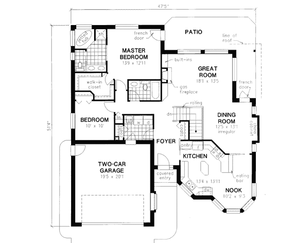 European Floor Plan - Main Floor Plan #18-339