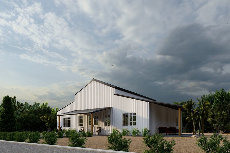 Dream House Plan - Exterior - Other Elevation 2 for Barndominium House Plan #1107-16 - 2 bed, 2 bath