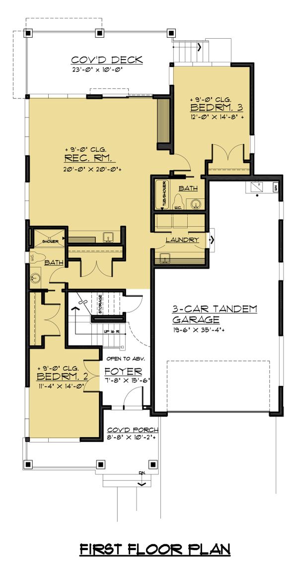 Dream House Plan - Contemporary Floor Plan - Main Floor Plan #1066-54